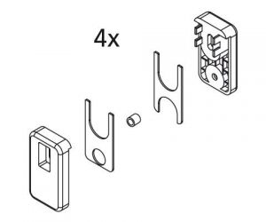 Kermi IBIZA 2000 Fixations / roulettes (2534220)