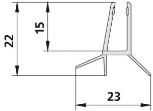 Kermi IBIZA 2000 Joint d&rsquo;étanchéité horizontal 985 mm (2534102)