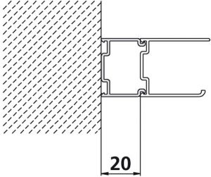 Kermi IBIZA 2000 Profilé d&rsquo;élargissement Blanc