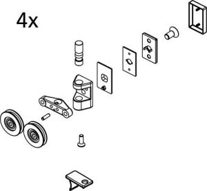 Kermi LIGA Roulettes / système de décrochage (2534758)