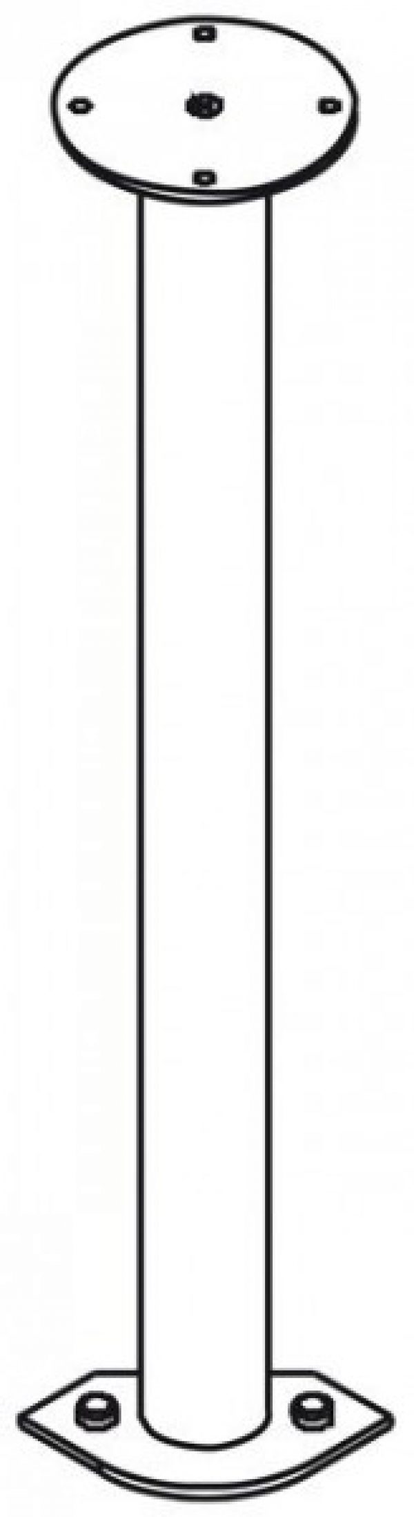 Kermi NOVA 2000 Barre de stabilisation plafond Argent mat brillant