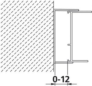 Kermi NOVA 2000 Profilé de raccordement mural Argent mat brillant