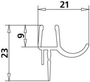 Kermi RAYA Joint d&rsquo;étanchéité horizontal longueur 985 mm (2534082)