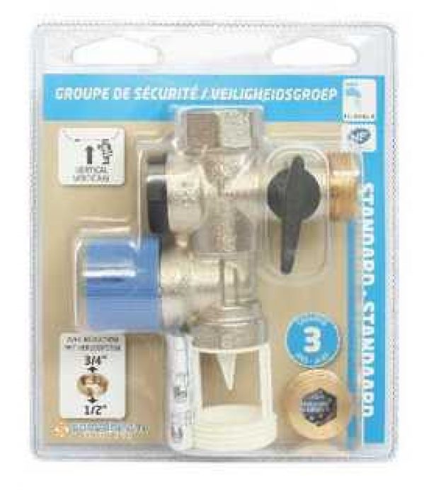 Kit complet groupe de sécurité orientable inox 3/4(20/27)