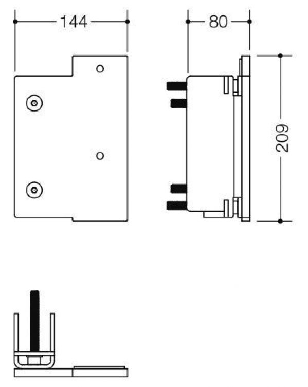 Kit complémentaire pour barre d&rsquo;appui relevable Hewi S 50 Chromé Brillant S50.02.00040