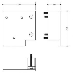 Kit complémentaire pour barre d&rsquo;appui relevable Hewi S 50 S50.02.00031