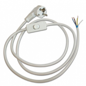 Cordon blindé avec interrupteur bipolaire