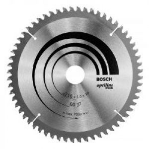 Lame Bosch 2608640433 Optiline Wood O 216 Mm 60 Dents Pour Scie A Onglet Et Radiale
