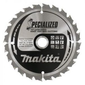Lame Carbure Makita B 09391 Specialized Bois Avec Clous Pour Scies Circulaires