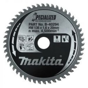 Lame De Scie Circulaire Specialized Makita B 40294 Aluminium O 136Mm