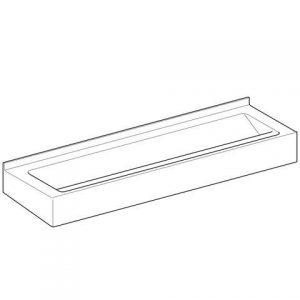 Lavabo Collectif Geberit Publica 1876x205x555mm Blanc Alpin