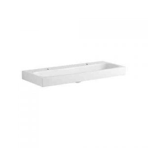 Lavabo Double Geberit Citterio 2×1 trou 1200x160x500mm Blanc