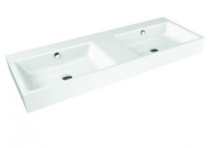 Lavabo Double Puro mural modèle 3170 avec trop-plein Kaldewei