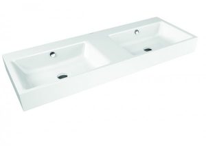 Lavabo Double Puro à poser modèle 3171 avec trop-plein Kaldewei