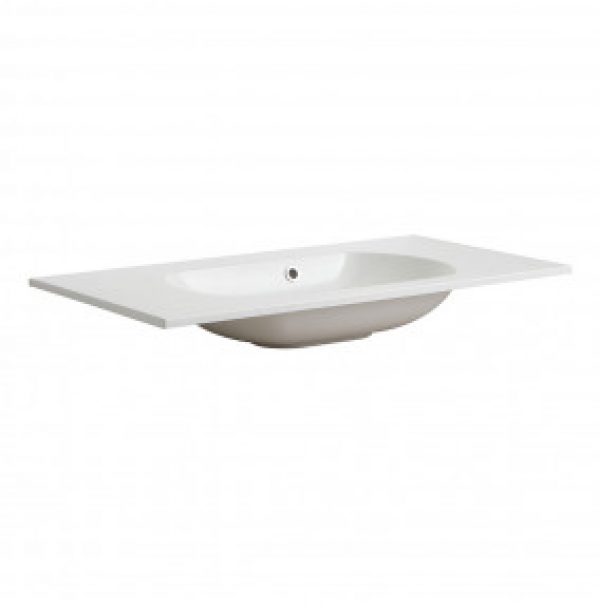 LAVABO ENCASTRÉ MODERNE SANS TROU POUR ROBINET ELISA 90 CM