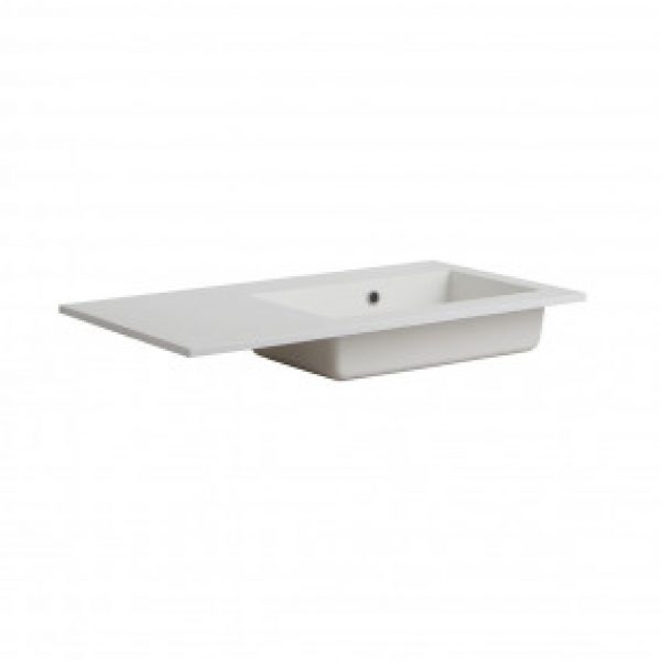 LAVABO ENCASTRÉ VASQUE GAUCHE POUR ROBINET MURAL LATINA CM 90