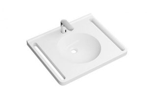Lavabo PMR Hewi avec robinet 650 mm Blanc Alpin 950.19.045