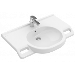 Lavabo PMR Villeroy et Boch O Novo Vita avec poignees de préhension