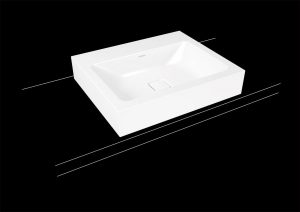 Lavabo à poser Kaldewei , modèle 3085 sans trop-plein Cono (902106003)