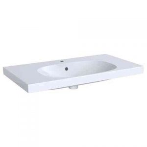 Lavabo Sur Meuble Geberit Acanto Montage Facile Avec Plan De Toilette 900x168x482mm Blanc