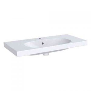 Lavabo Sur Meuble Geberit Acanto Montage Facile Projection Raccourcie Avec Plan De Toilette 900x168x