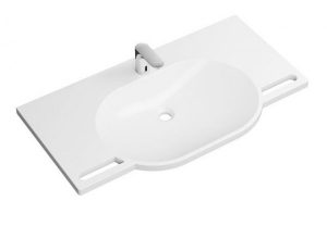 Lavabo Suspendu Hewi avec robinet 1000 mm Blanc Alpin 950.19.022