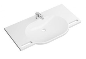 Lavabo Suspendu Hewi avec robinet 1000 mm Blanc Alpin 950.19.066