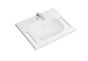 Lavabo Suspendu Hewi avec robinet 650 mm Blanc Alpin 950.19.029