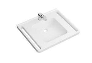 Lavabo Suspendu Hewi avec robinet 650 mm Blanc Alpin 950.19.046