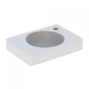 Lave Main Rectangulaire Geberit Preciosa II 1 Trou À Droite 400x120x280mm Blanc