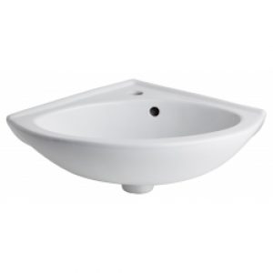 Lave mains d&rsquo;angle en porcelaine blanc