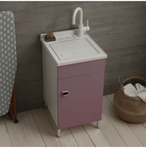 LAVE-MAINS MEUBLE LAVABO SUR PIEDS 45×50 VIOLET PASTEL