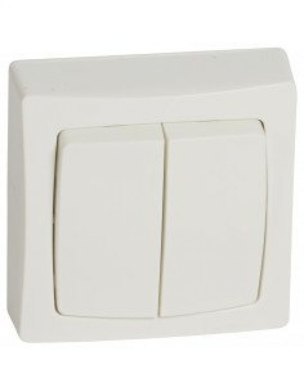 LEGRAND – Double va-et-vient appareillage saillie complet (blanc) -…