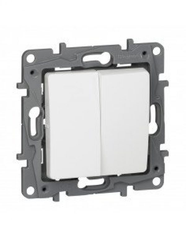 LEGRAND – Double va-et-vient NILOÉ – 10 AX – 250 V~ – Pur – 664702