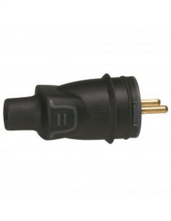 LEGRAND – Fiche 2P+T – 16A – caoutchouc – sortie droite – IP44 -…