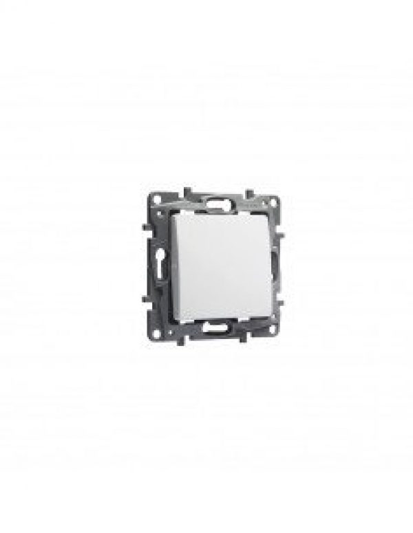 LEGRAND – Poussoir simple NILOÉ – 6A – 250 V~ – NO-NF – Pur – 664705