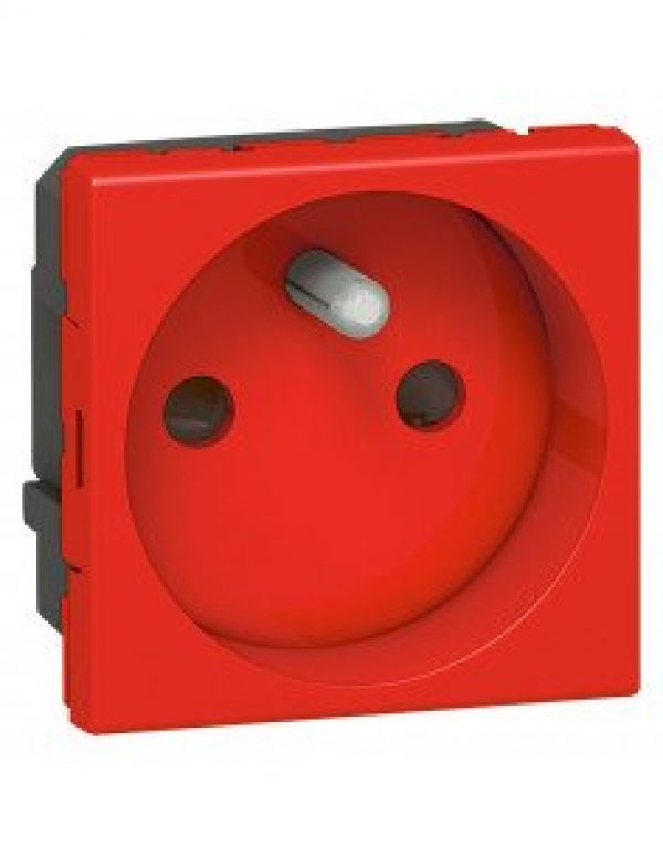 LEGRAND – Prise électrique MOSAIC – 2P+T droite – 2 modules (rouge)…