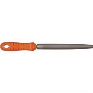 Lime demi-ronde à manche plastique, taille Mi-douce L=200mm