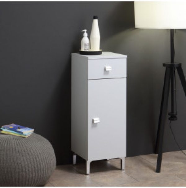 ÉLÉMENT BAS GRIS PERLE AVEC UNE PORTE ET TIROIR 31,5 CM EASY