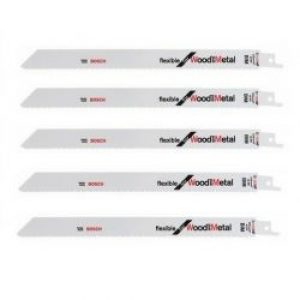 Lot De 5 Lames De Scie Sabre S 1122 Hf Bosch 2608656021 Pour Bois Et Metal