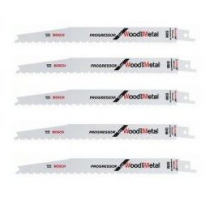 Lot De 5 Lames De Scie Sabre S 3456 Xf Bosch 2608654406 Pour Bois Et Metal