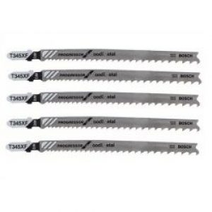 Lot De 5 Lames De Scie Sauteuse T 345 Xf Bosch 2608634994 Pour Bois Et Metal