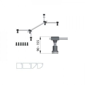 Mabo DWF 6 GIGA flat+ Pieds de Receveur de douche en Acrylique/acier jusqu’à 120x150cm (101340)
