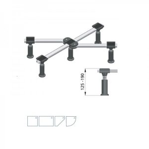 Mabo DWF BASIC Pieds pour Receveur de douche en Acrylique/acier jusqu’à 90x90cm (101305)