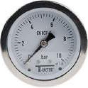 Manomètre axial D.40 de 0 à 10 bar