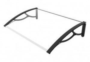 Marquise de Porte en Polycarbonate Transparent Haute Résistance 120cm