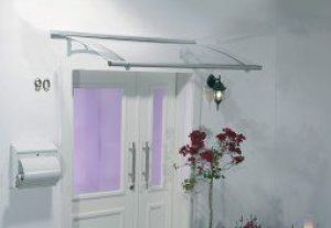 Marquise pour Porte d’Entrée Acier – Aluminium et Polycarbonate Aquila