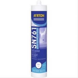 Mastic sanitaire silicone neutre SN761 blanc 300ml – AYRTON