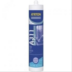 Mastic vitrier silicone acétique A 311 Ayrton translucide 300ml – AYRTON