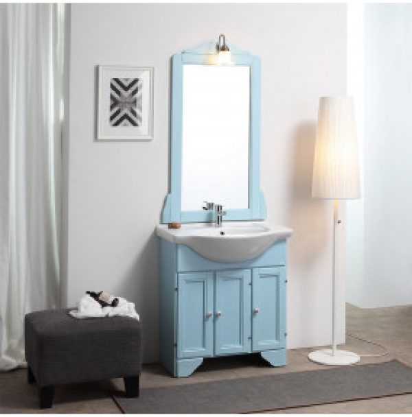 MEUBLE A POSER DÉCAPÉ BLEU LAVANDE 75 CM